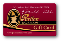 puritan backroom logo over red background